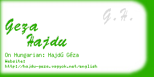 geza hajdu business card
